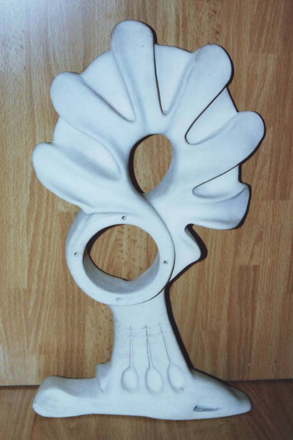 Ostensorio Scultura ceramica in creta bianca 1987 - Angelo Di Mario